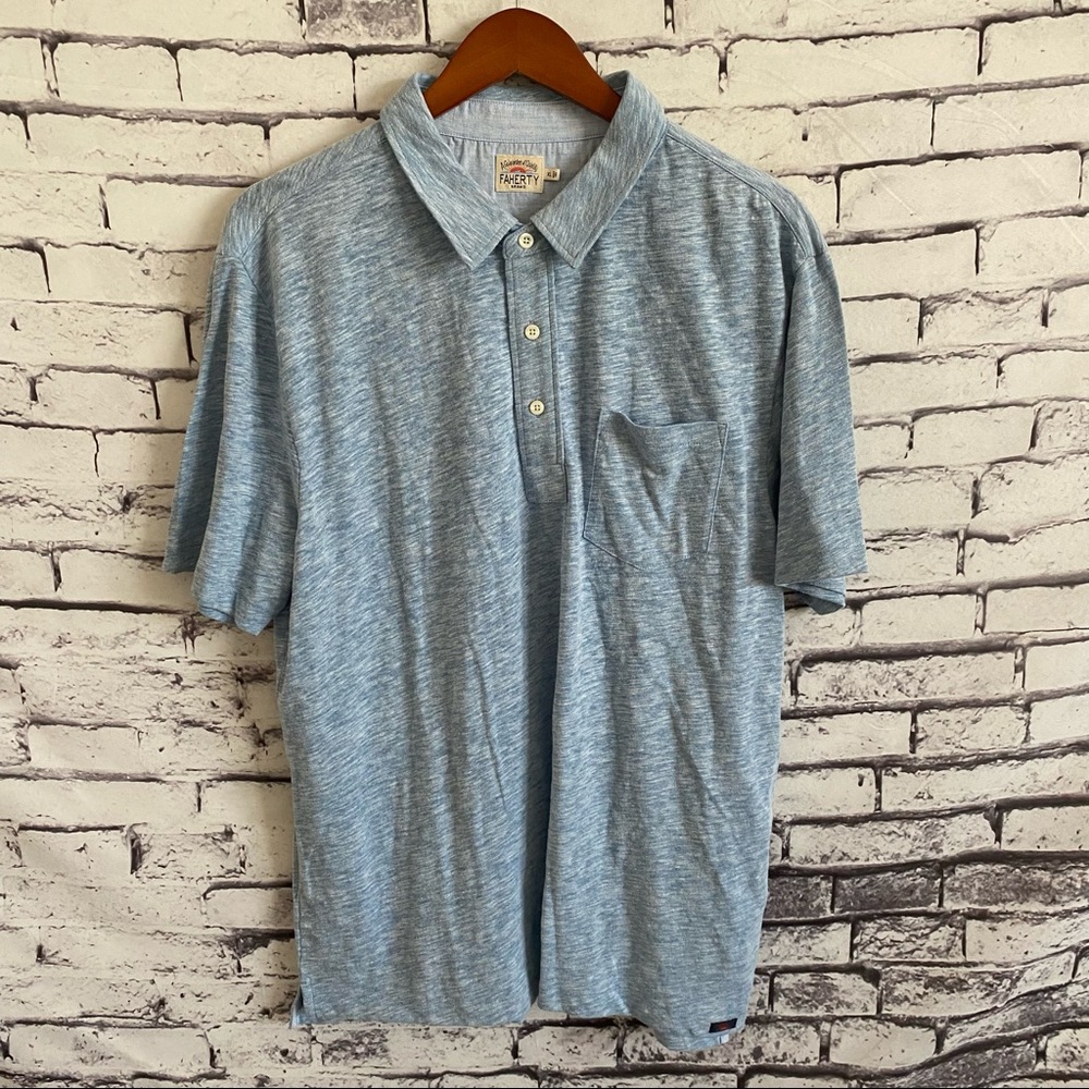 Faherty Brand Heather Polo SZ XL
